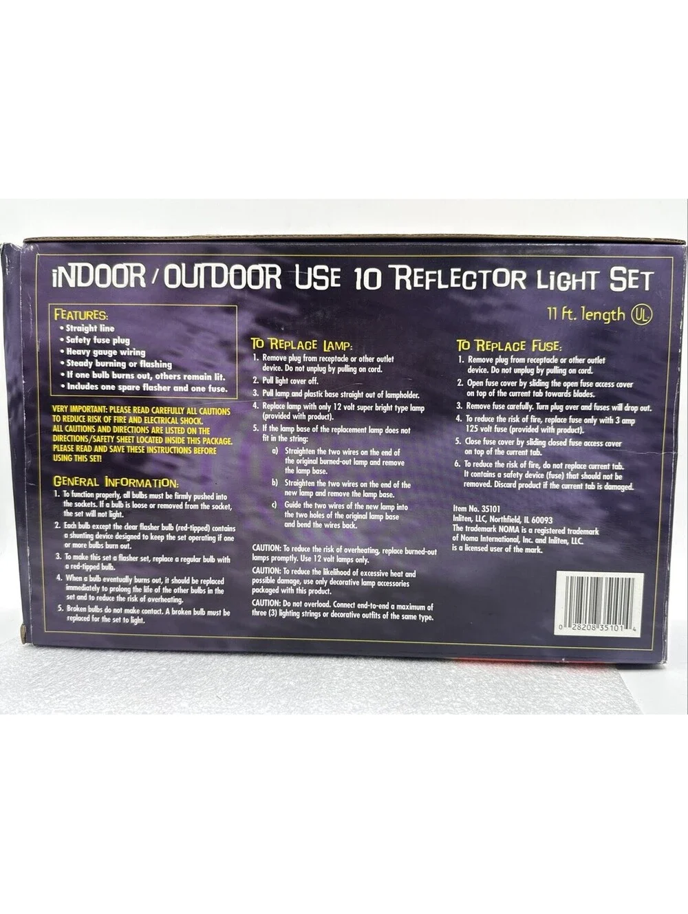 2 - Noma Blow Mold Pumpkin Lantern String Lights Indoor/outdoor Superbright Sets